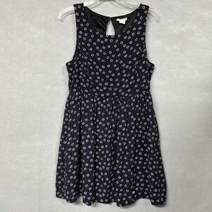 One Clothing Dress Women's L Black Lined Floral Sleeveless Tank Dark Romantic